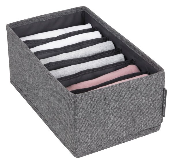 Organizator de sertare cu compartimente Bigso Box of Sweden Drawer, 16,5 x 11 cm, gri
