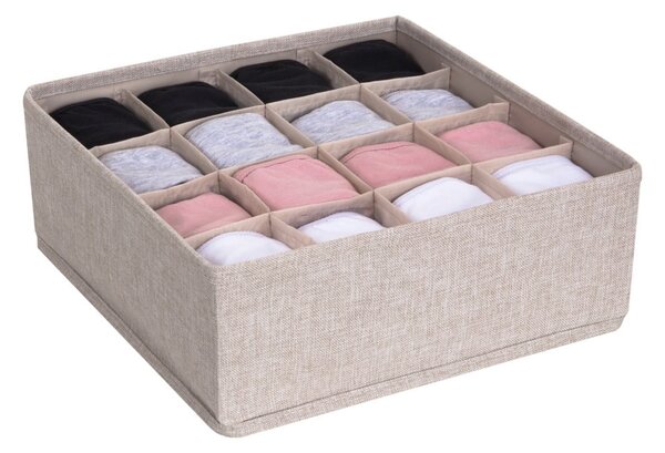 Organizator de sertare cu 16 compartimente Bigso Box of Sweden Drawer, bej