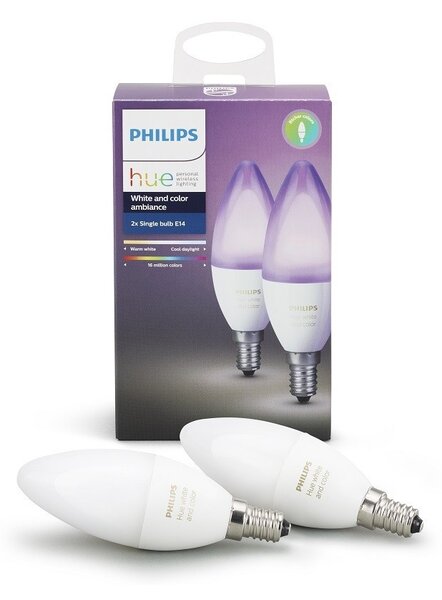 Philips Hue - Philips Hue White/Color Amb. 2 pak E14 Philips Hue