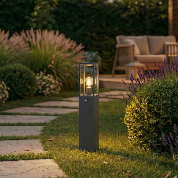 Lămpi de exterior Lindby, Peldar, reglabil, Negru, Terasă, Aluminiu, Modern