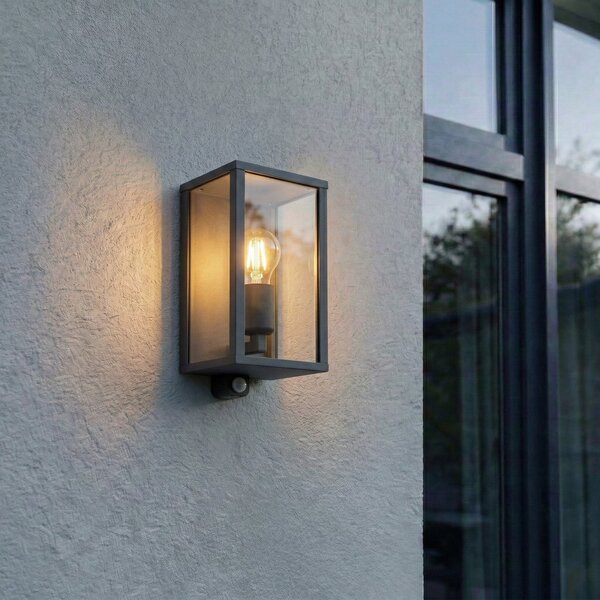 Lămpi de exterior Lindby, Peldar, reglabil, Negru, Terasă, Aluminiu, Modern