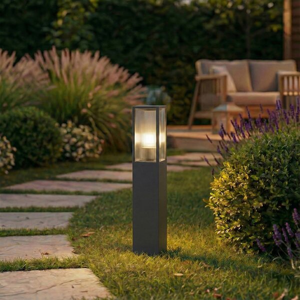 Lămpi de exterior Lindby, Peldar, reglabil, Negru, Terasă, Aluminiu, Modern
