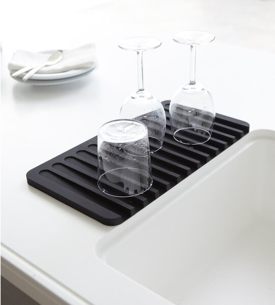 Tavă de picurare din silicon Yamazaki Flow, negru