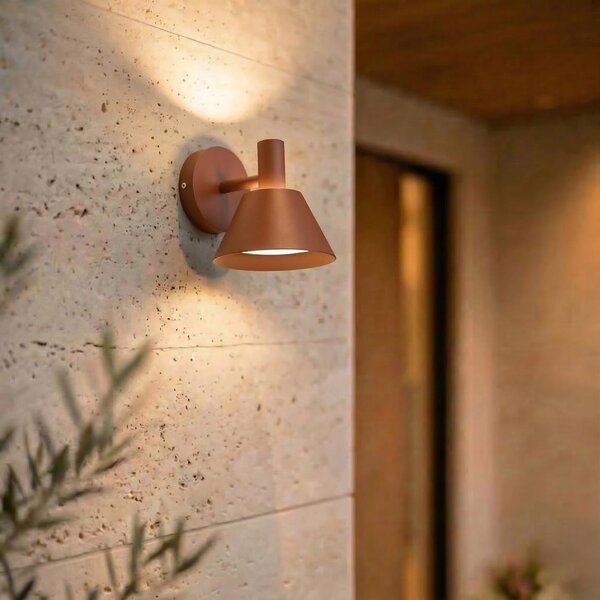 Lămpi de exterior Lucande, Tabena, Maro / Rugină, Aluminiu, Modern