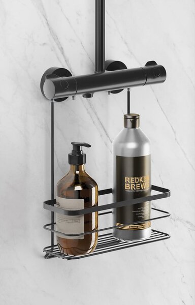 Raft de agățat pentru baie Metaltex Origin, negru