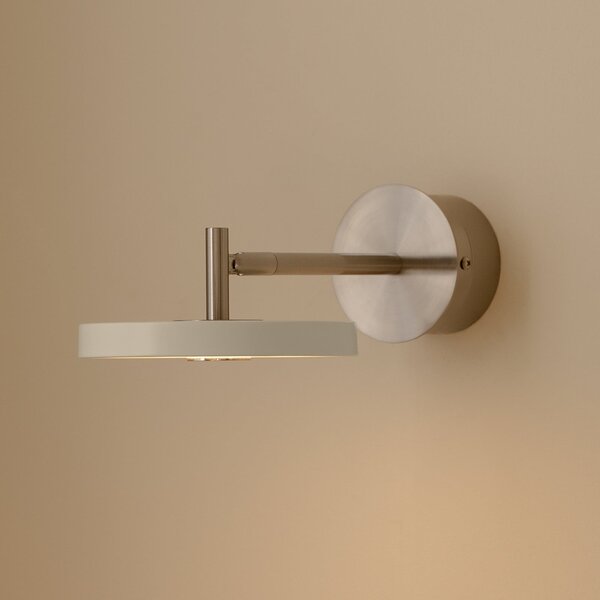 UMAGE Aplică de perete cu LED Asteria Short, gri, oțel, racord direct la, reglabil, Gri, dormitor, Metal, Design