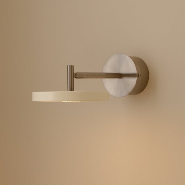 UMAGE Aplică de perete cu LED Asteria Short, albă, oțel, racord direct, reglabil, Alb, dormitor, Metal, Design