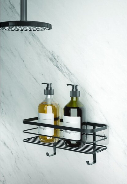 Raft de perete pentru baie Metaltex Origin, negru