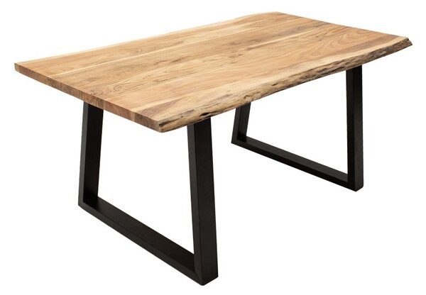Masă Miles Slim, natural/negru, 140x80x76 cm