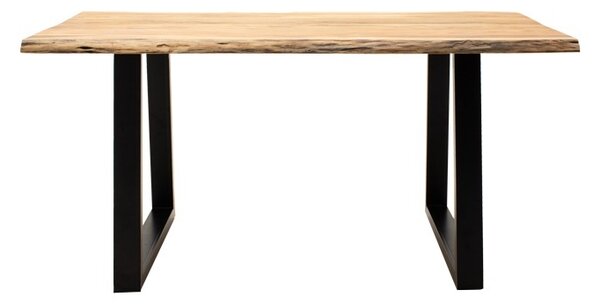 Masă Miles Slim, natural/negru, 140x80x76 cm