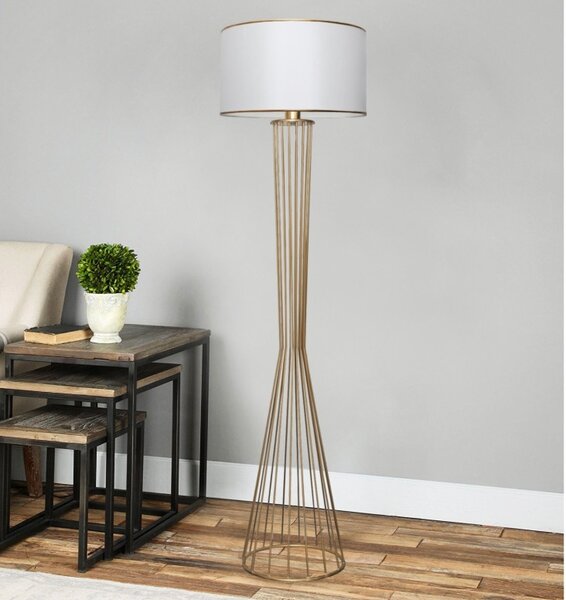 Lampadar AYD-3077 Alb Auriu