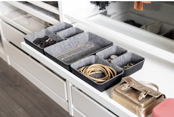 Set de 7 organizatoare Wenko gri