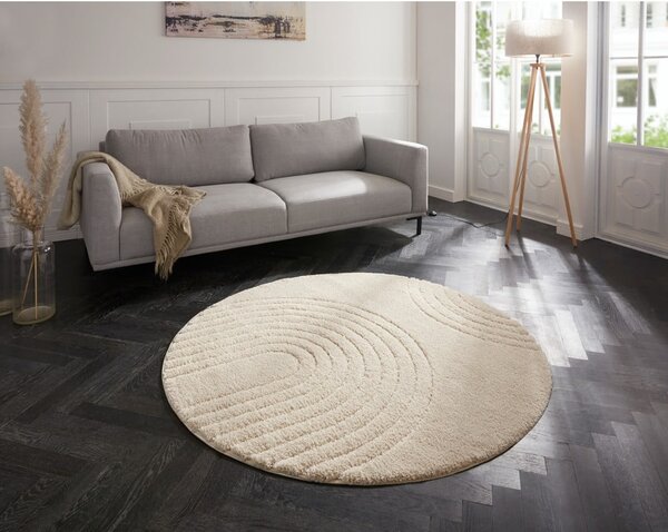 Covor Mint Rugs Norwalk Fergus, ø 160 cm, alb-crem