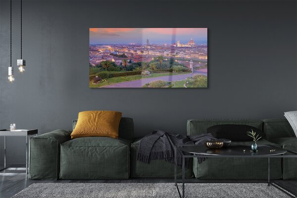 Tablouri pe sticlă râu Italia Panorama