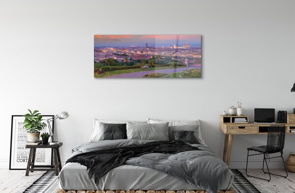 Tablouri pe sticlă râu Italia Panorama