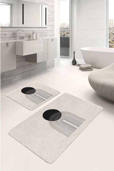Covorașe de baie bej 2 buc. 60x100 cm – Mila Home