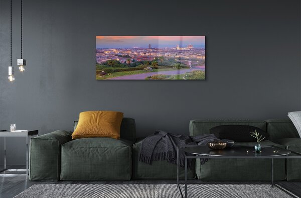 Tablouri pe sticlă râu Italia Panorama
