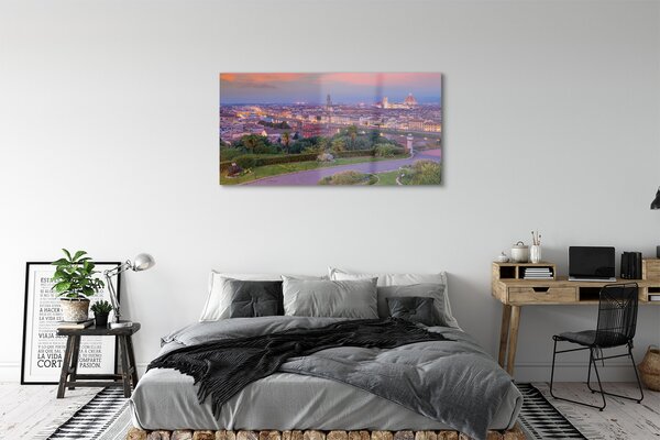 Tablouri pe sticlă râu Italia Panorama