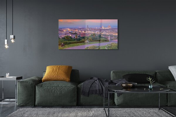 Tablouri pe sticlă râu Italia Panorama