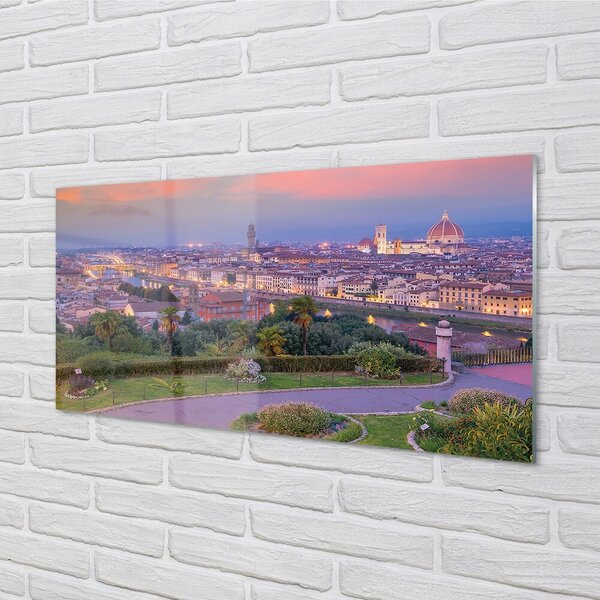 Tablouri pe sticlă râu Italia Panorama