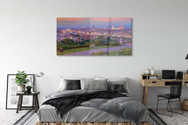 Tablouri pe sticlă râu Italia Panorama
