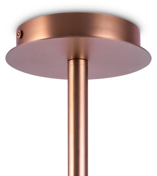 Maytoni candelabru Erich, alamă rosé, sticlă/metal 8 becuri., reglabil, Auriu / Alamă, Camera de zi / sufragerie, Metal, Modern, glob