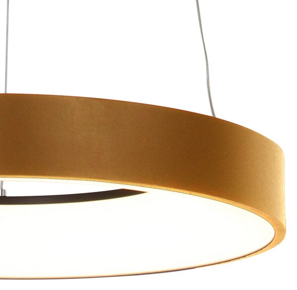 Steinhauer Ringlede lampă suspendată LED, Ø 48 cm, auriu, reglabil, Auriu / Alamă, Camera de zi / sufragerie, Metal, Modern