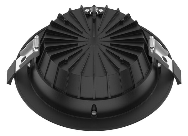 The Light Group SLC Shift spot LED încastrat Ø 19cm CCT, negru, reglabil, Negru, Camera de zi / sufragerie, Metal, Corpuri de iluminat încastrate rotunde