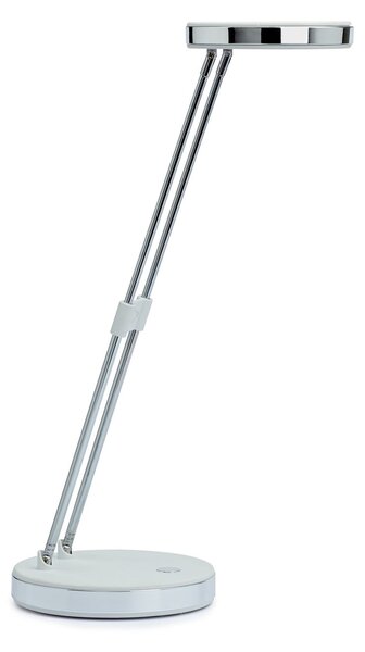 Maul Lampă de masă cu LED MAULpuck, braț telescopic, alb, Alb, Studiu / Birou, Plastic, Modern