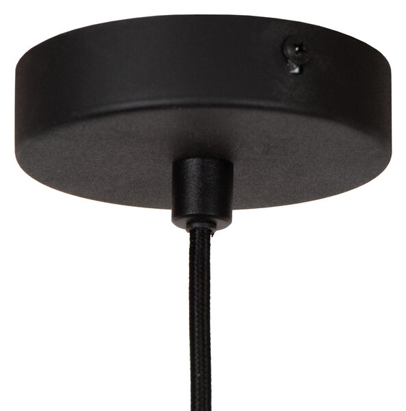 Lucide Lampă suspendată Vulcan LED, negru / auriu, Ø 47 cm, dimabil, reglabil, Negru, Camera de zi / sufragerie, Metal