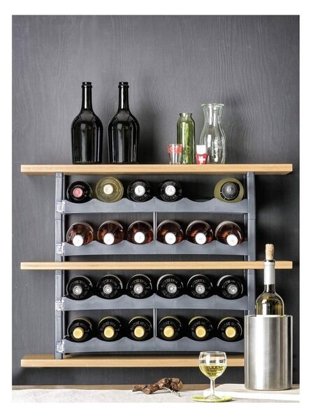 Raft de vin din plastic gri Vario - Rotho