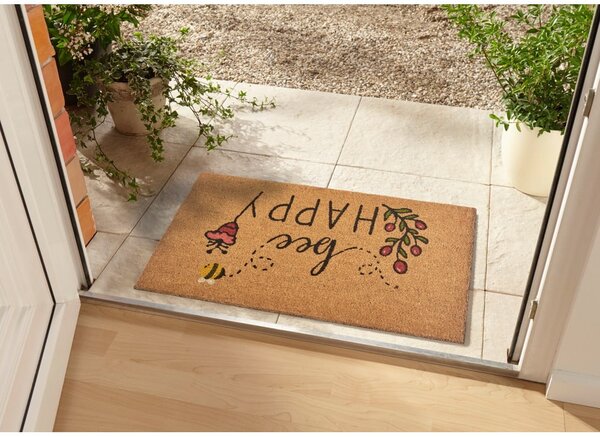 Covoraș de intrare din fibre de cocos 75x45 cm Bee Happy - Hanse Home