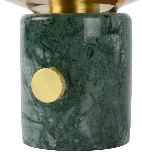 Lucide Charlize lampă de masă, verde marmorat/chihlimbar, Verde, Camera de zi / sufragerie, Piatră, Vintage