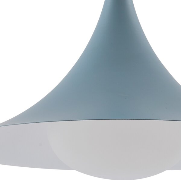 Lindby lampă suspendată Jarl, albastru, metal, Ø 35 cm, G9, reglabil, Albastru, Camera de zi / sufragerie, Metal, Modern