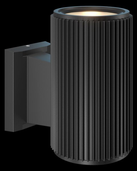 Maytoni Rando aplică de exterior, 1 flux, negru, reglabil, Negru, Metal, Modern