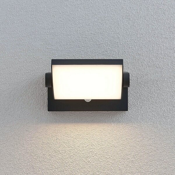 Lindby LED pentru exterior Sherin, set de 2 lămpi perete, pivotante, cu, Negru, Aluminiu, Modern