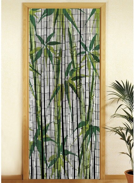 Perdea de ușă din bambus verde 200x90 cm Bamboo - Maximex
