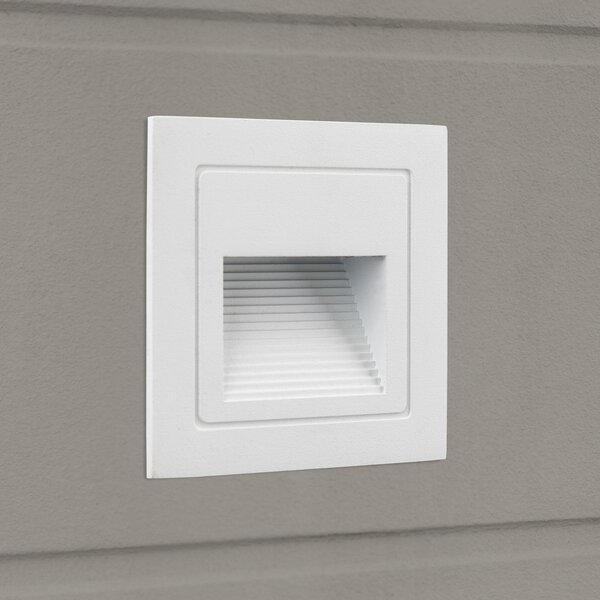 ORION Aplică încastrată Loro LED, alb, lățime 8,5 cm, aluminiu, Alb, Aluminiu, Modern, Luminile încastrate unghiulare