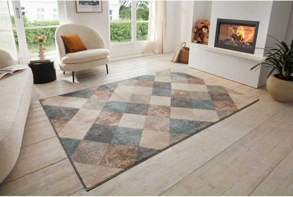 Covor albastru/bej 120x170 cm Terrain – Hanse Home