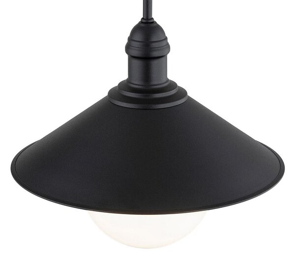 Argon Aplică de exterior Enduro, negru, oțel, sticlă, IP44, E27, reglabil, Negru, Metal