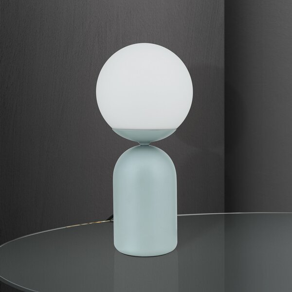 ORION Lampă de masă Stanley, verde deschis, înălțime 32 cm, ceramică/glass, Verde, Camera de zi / sufragerie, Ceramică, Modern