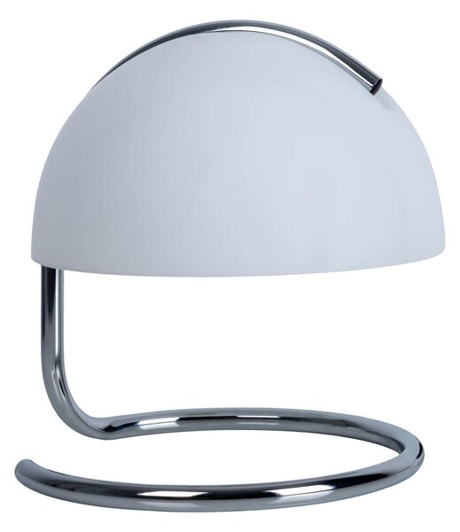 Näve Lampă de masă Burano, alb, înălțime 25 cm, sticlă/metal, E27, Alb, Camera de zi / sufragerie, Metal, Vintage