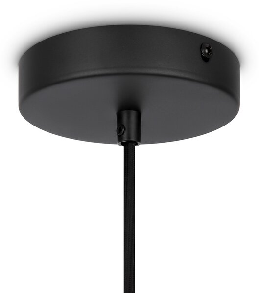 Maytoni Lampă suspendată Roots, Ø 20 cm, înălțime 27 lemn/negru, reglabil, Lemn, Camera de zi / sufragerie, Lemn