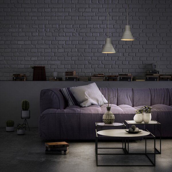 LEDVANCE Concrete Bim lampă suspendată, beton, gri închis, reglabil, Gri, Camera de zi / sufragerie, Beton, Viața tânără
