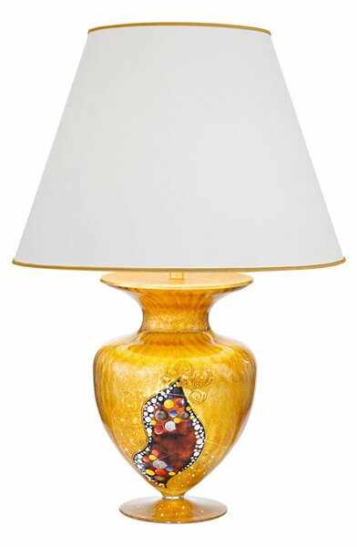 KOLARZ Kolarz Lampa de masă Anfora, auriu, înălțime 65 cm, sticlă/fabricat, Auriu / Alamă, Camera de zi / sufragerie, Sticlă, Design