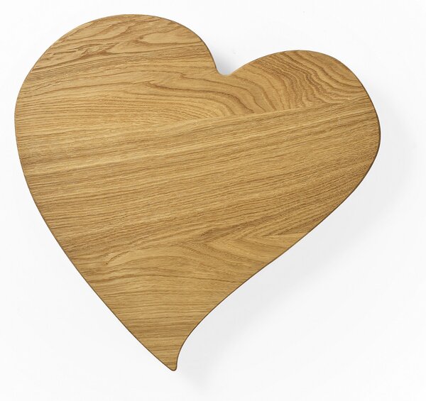 HerzBlut Aplică de perete LED heart midi, 43 cm, lemn, fișă, Lemn, Camera de zi / sufragerie, Lemn, Modern