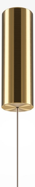 Maytoni Lampă suspendată LED Golden Cage, verticală, Ø 13,9 cm, Auriu / Alamă, Camera de zi / sufragerie, Metal