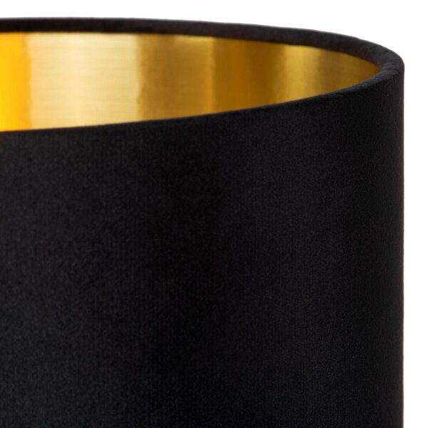 Lucide Lampă de masă Esterad, negru, Ø 24 cm, înălțime 47 sticlă, Negru, Camera de zi / sufragerie, Sticlă