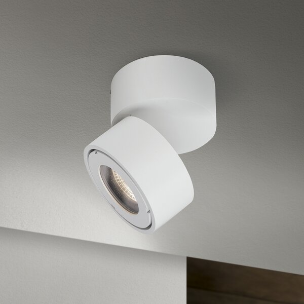 ORION Reflector de exterior Harvey LED, alb, Ø 10 cm, aluminiu turnat sub, reglabil, Alb, Aluminiu, Modern