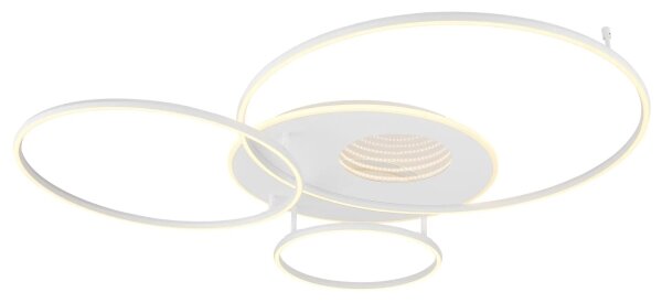 Globo 48466-70W-LED Plafonieră LED dimabilă INVERTINA 70W/230V 105x26,5 cm albă + telecomandă